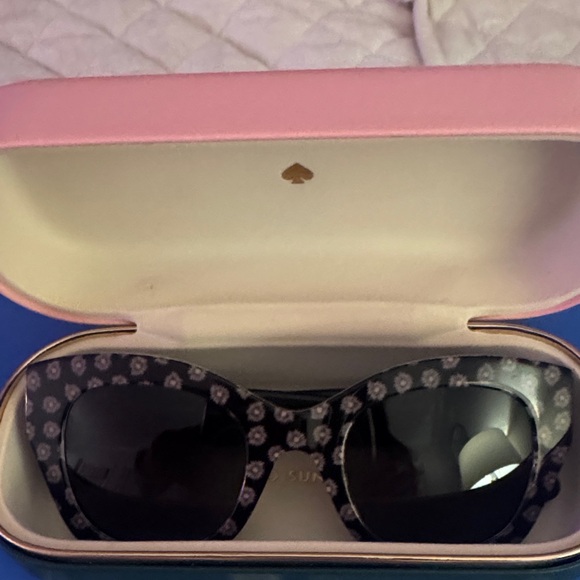Kate Spade Black and White Floral Sunglasses